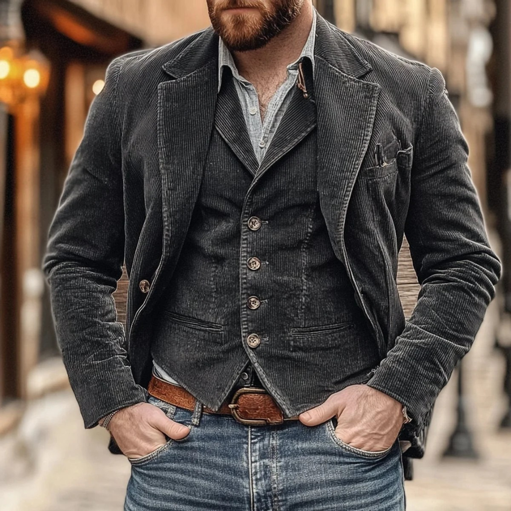 Hacket | Herren Blazer Gilet Set für Herbst und Winter