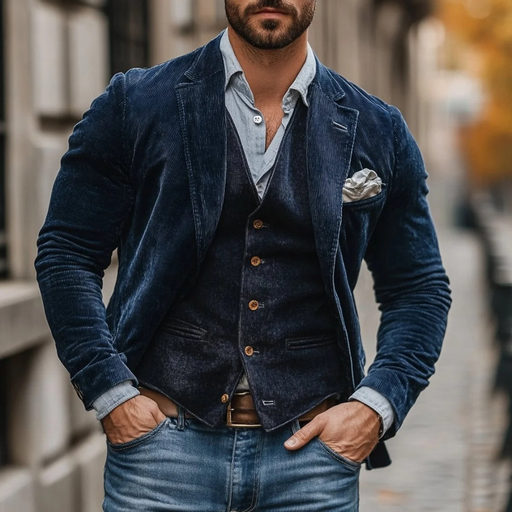 Hacket | Herren Blazer Gilet Set für Herbst und Winter