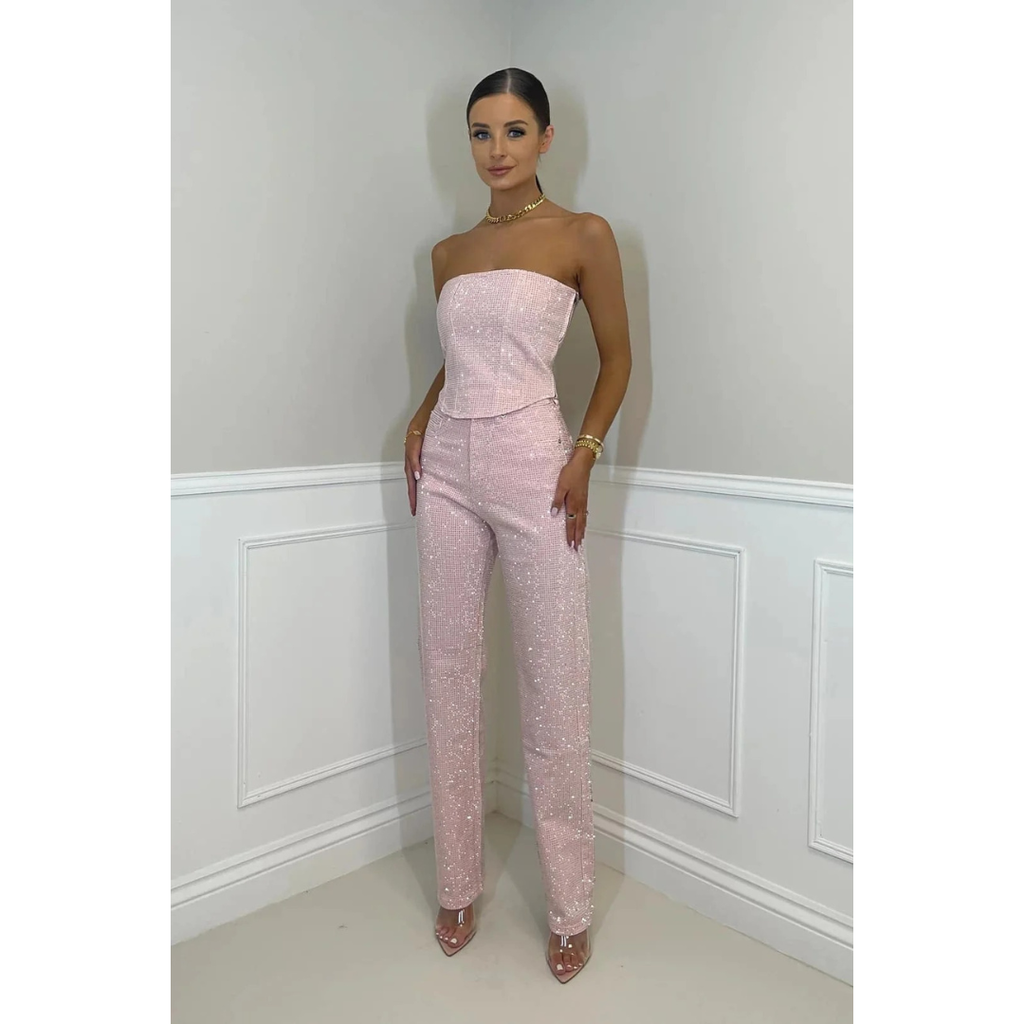 Hannah | Damen Elegante Zweiteiler mit High Waist Hose