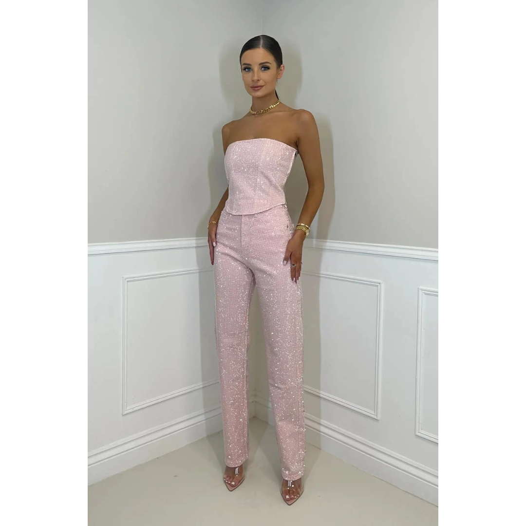 Hannah | Damen Elegante Zweiteiler mit High Waist Hose