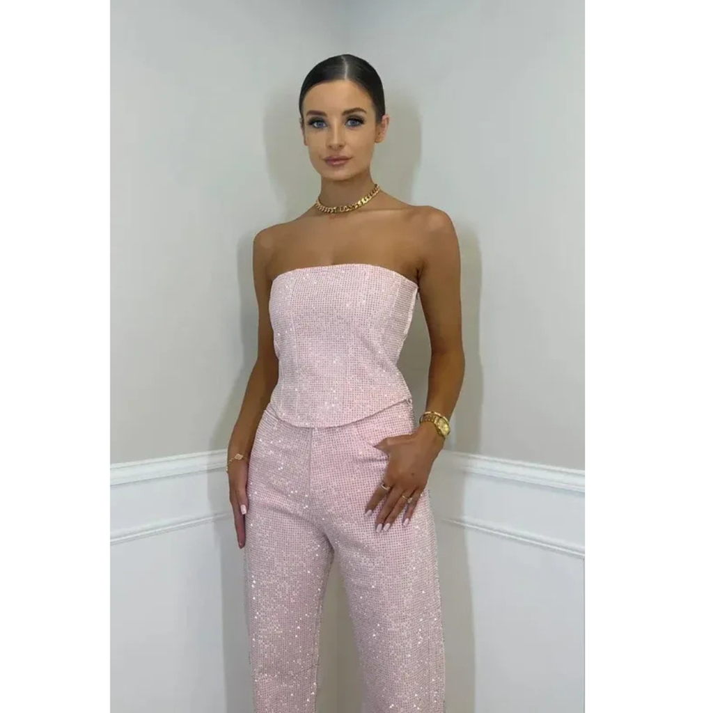 Hannah | Damen Elegante Zweiteiler mit High Waist Hose