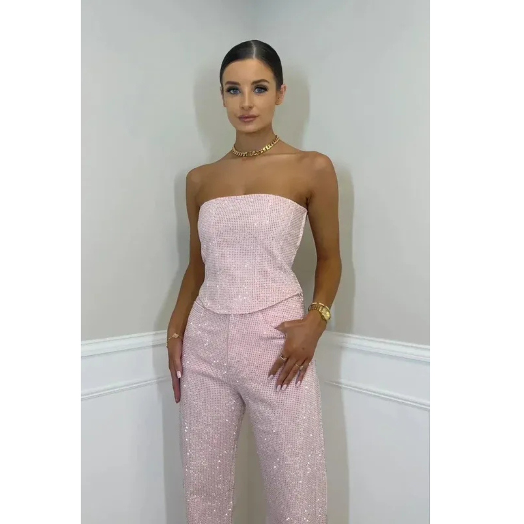 Hannah | Damen Elegante Zweiteiler mit High Waist Hose