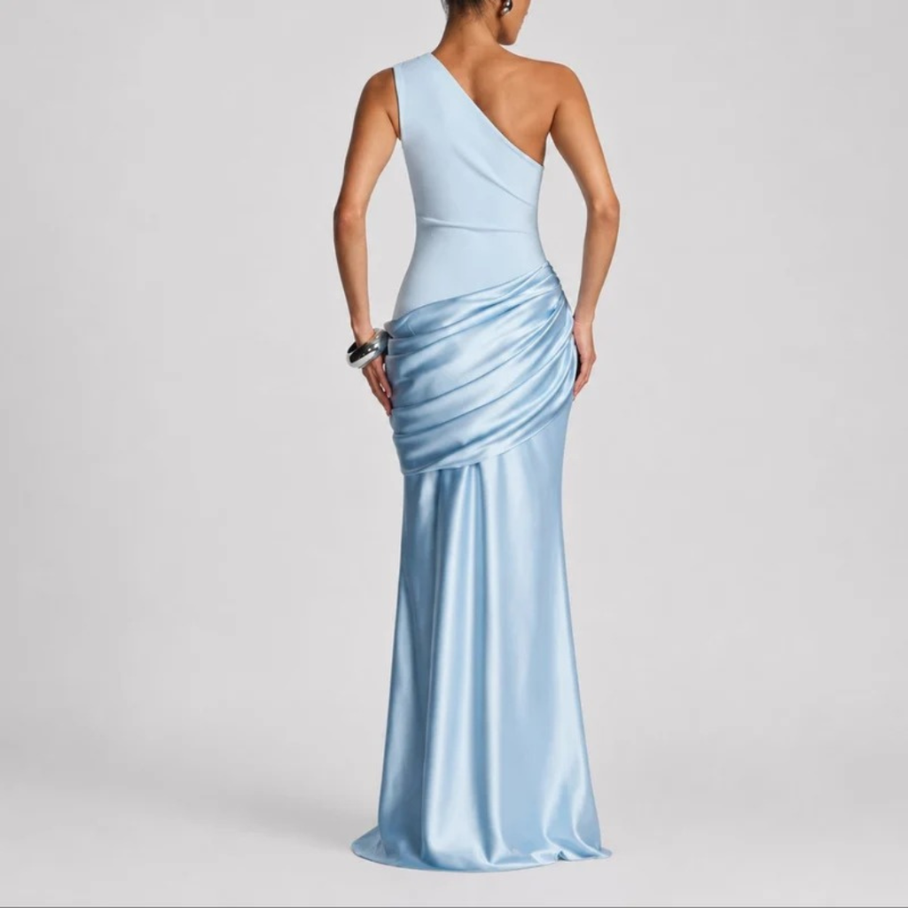 Hannah | Damen Herbst Maxikleid für Hochzeitsgäste mit Schlitz