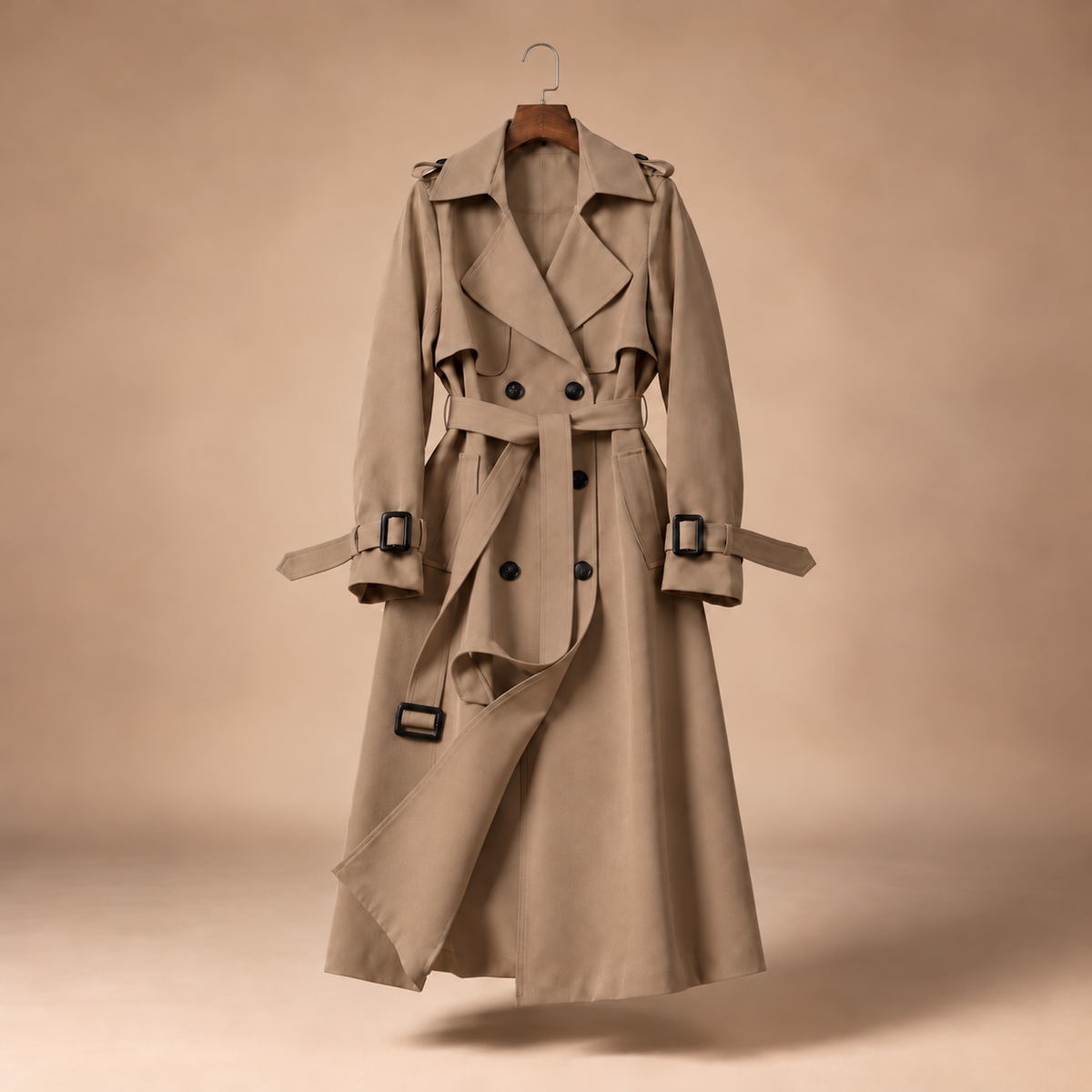 Hannelore | Damen Trench Coat mit Gürtel und weitem Schnitt