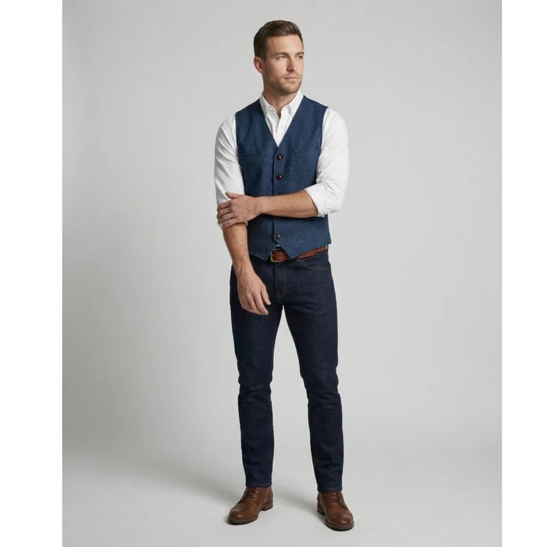 Hans | Herren Elegante Trachtenweste mit Knöpfen