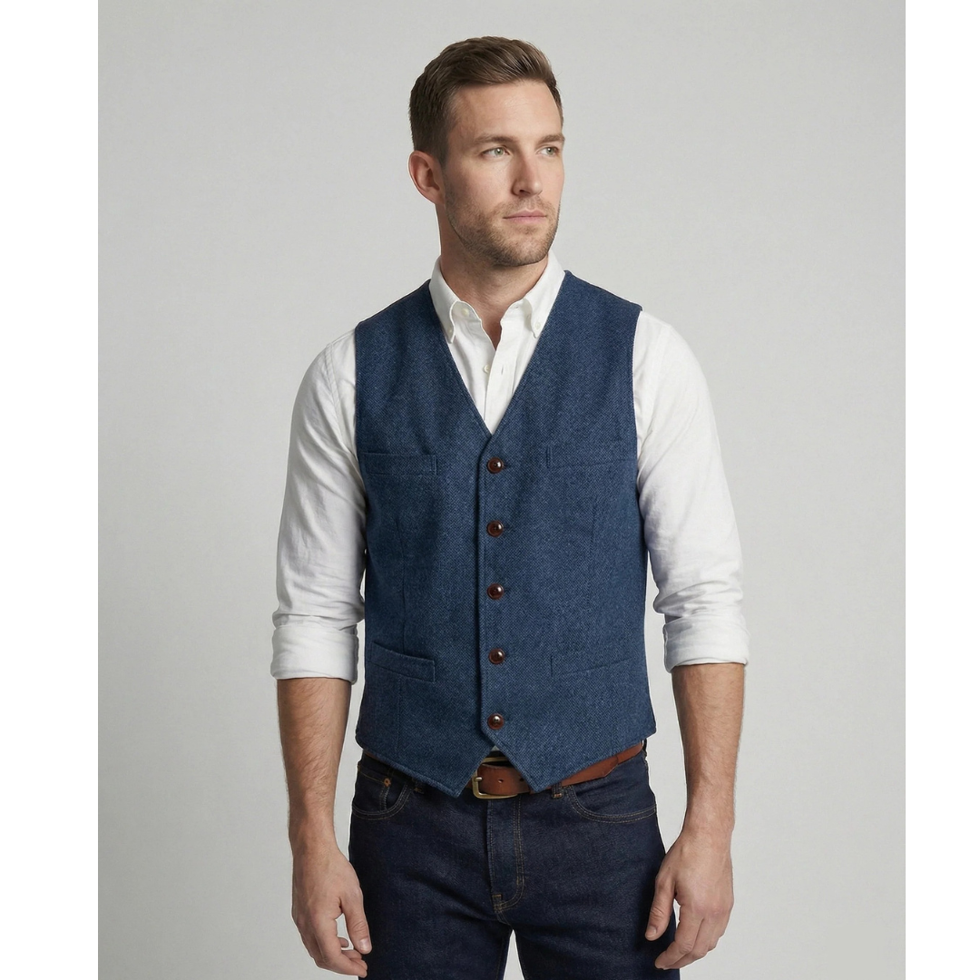 Hans | Herren Elegante Trachtenweste mit Knöpfen