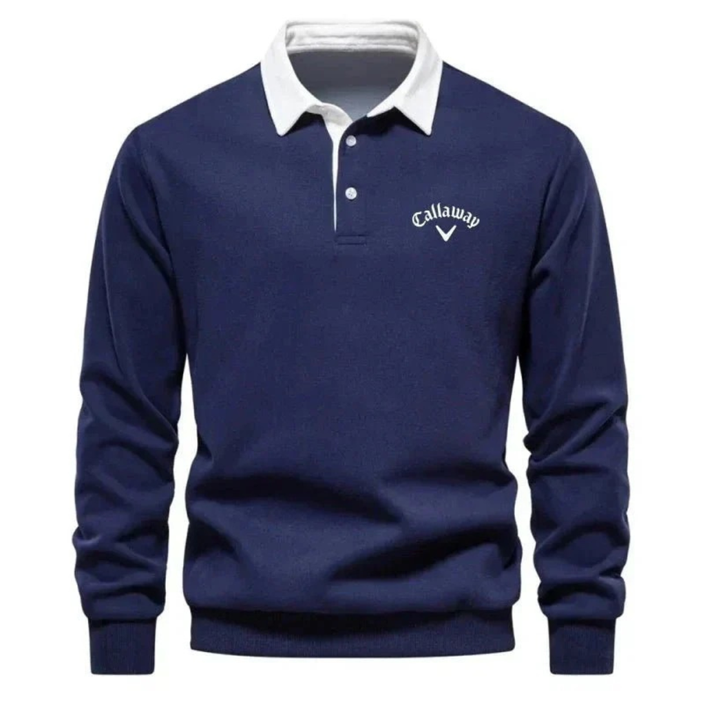 Hans | Herren Komfortables Langarm Poloshirt