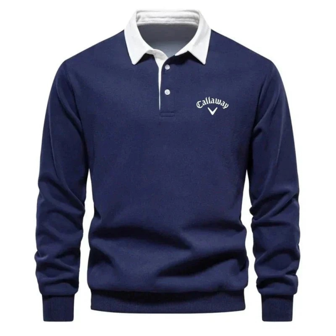 Hans | Herren Komfortables Langarm Poloshirt