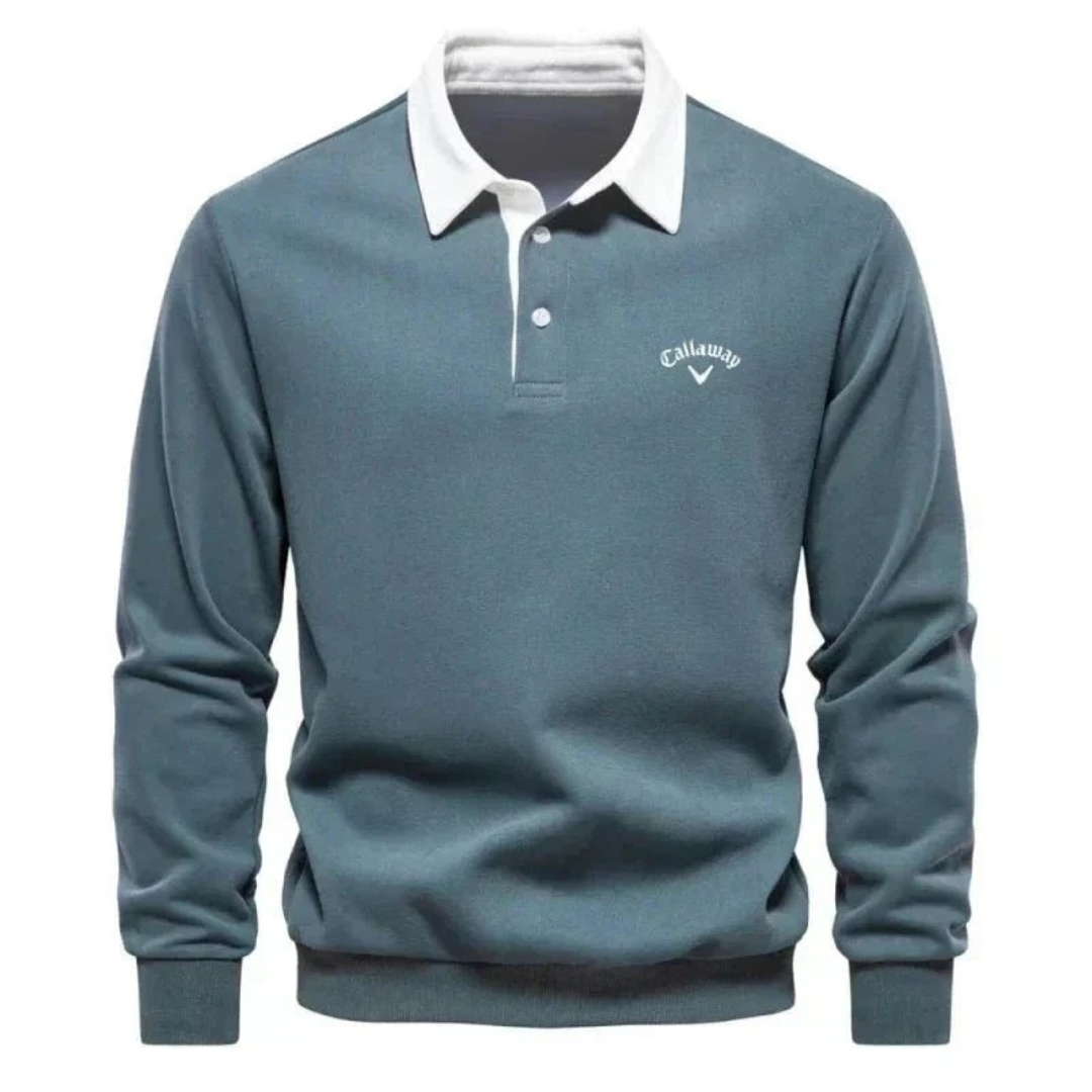 Hans | Herren Komfortables Langarm Poloshirt