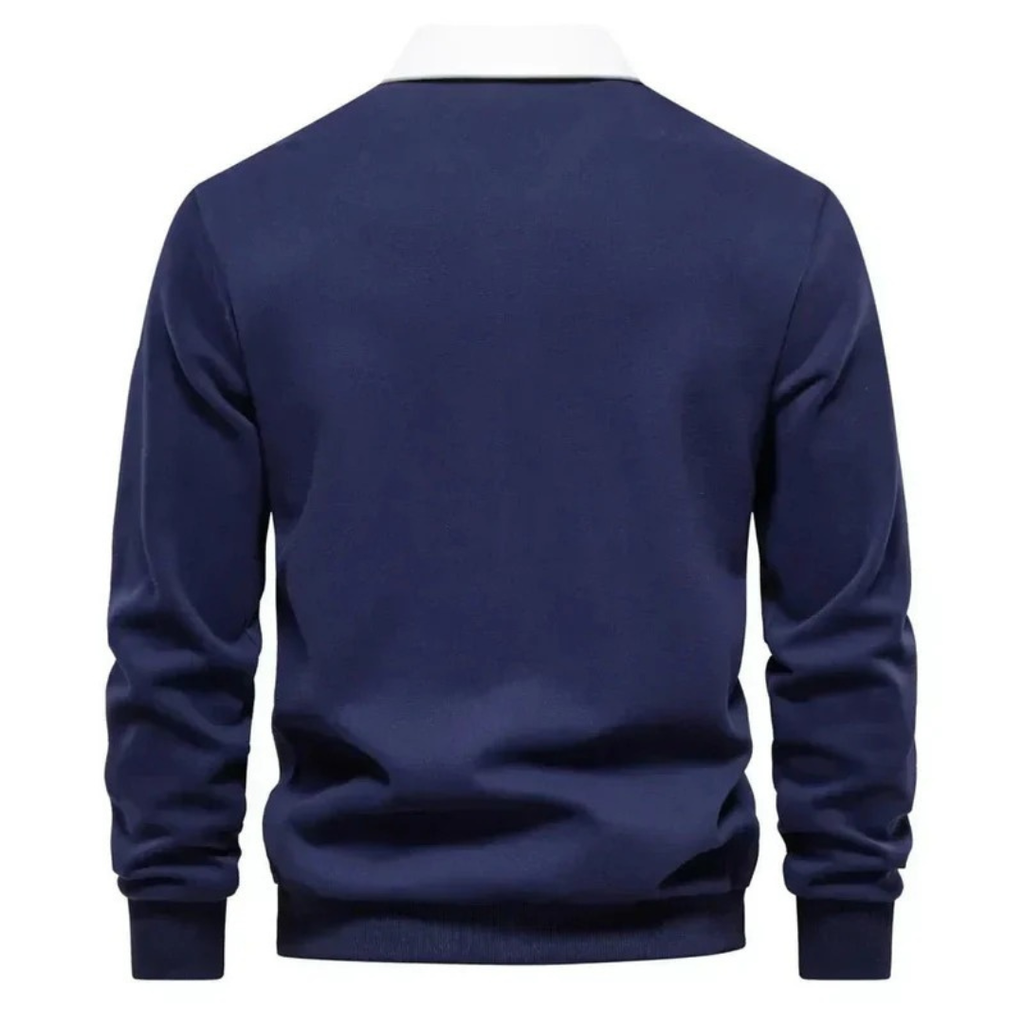 Hans | Herren Komfortables Langarm Poloshirt