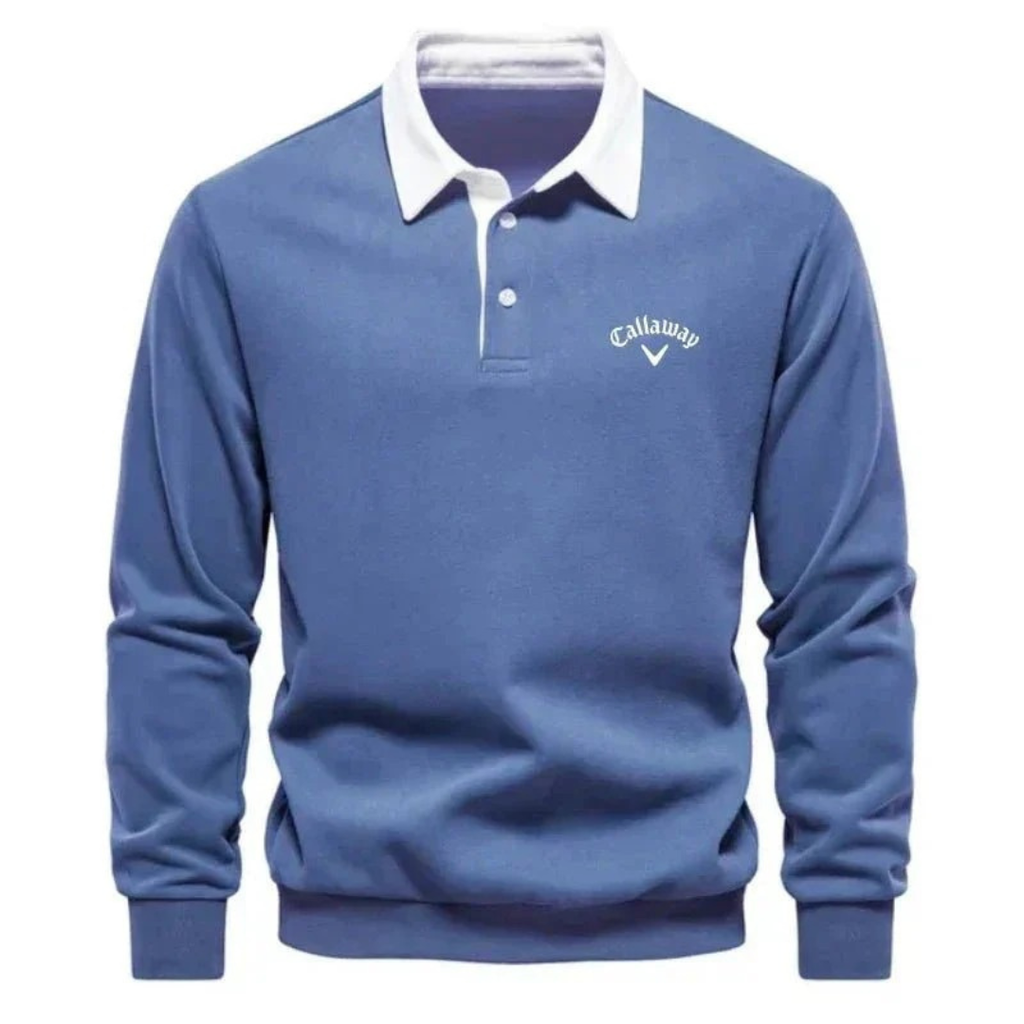 Hans | Herren Komfortables Langarm Poloshirt