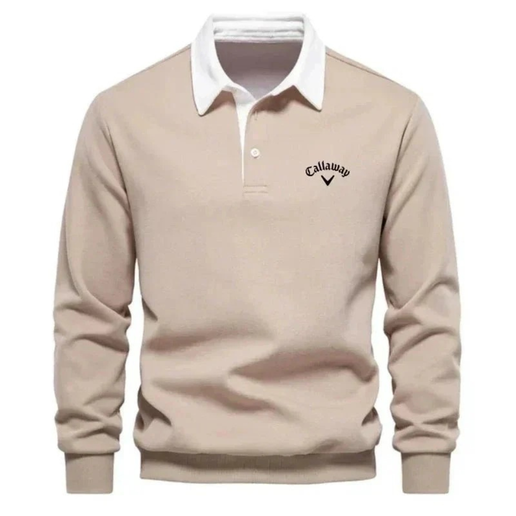 Hans | Herren Komfortables Langarm Poloshirt