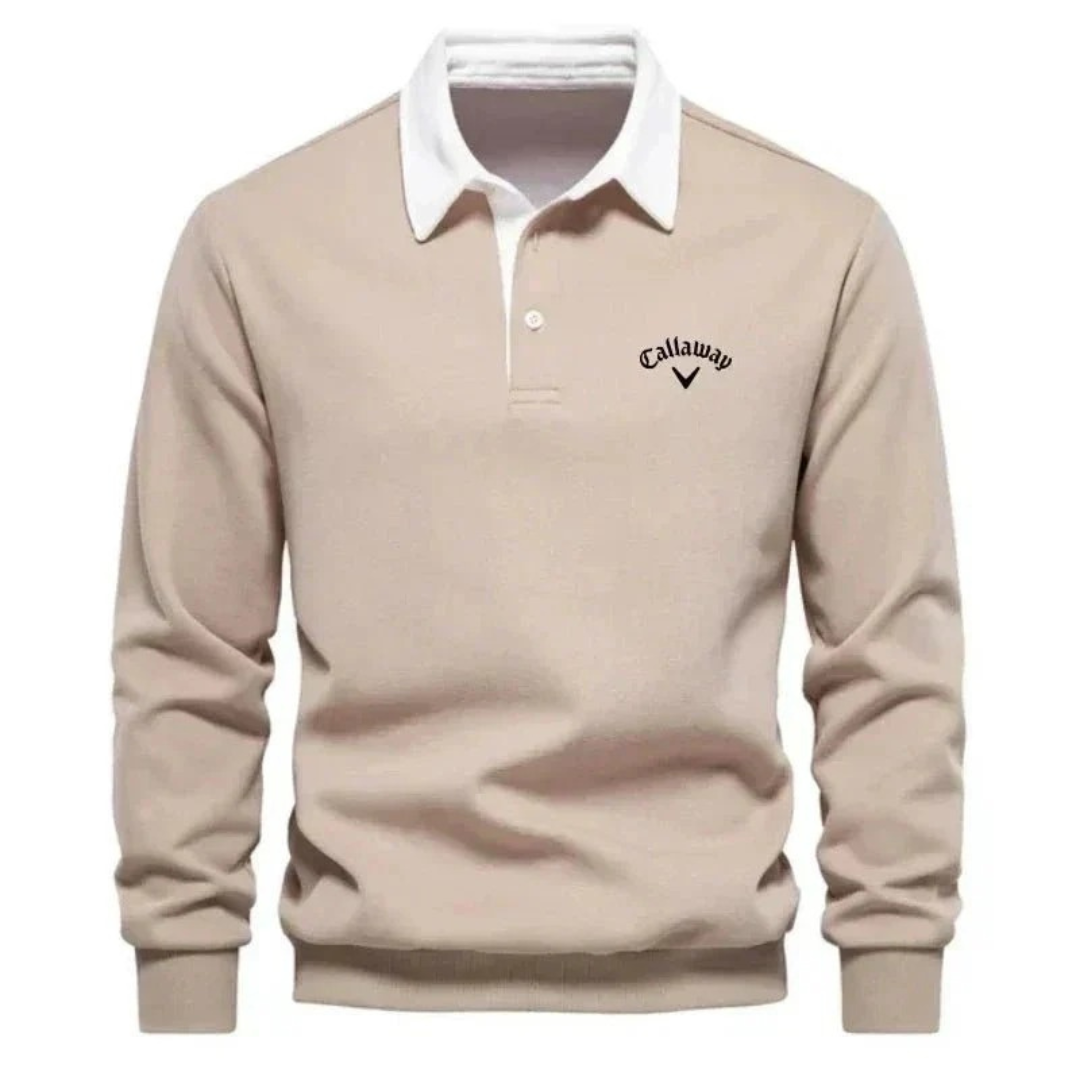 Hans | Herren Komfortables Langarm Poloshirt