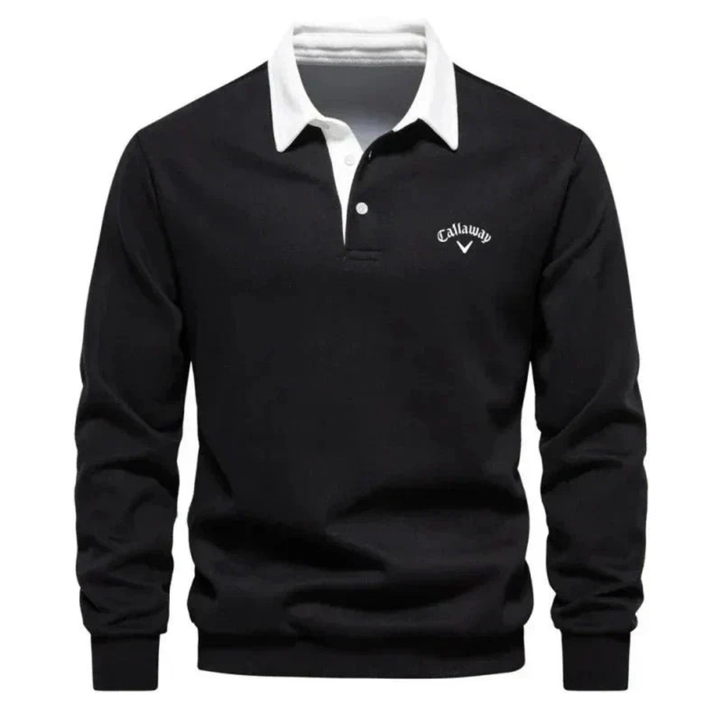 Hans | Herren Komfortables Langarm Poloshirt