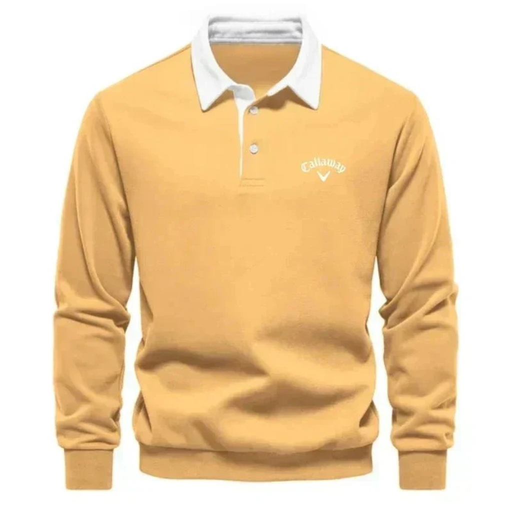 Hans | Herren Komfortables Langarm Poloshirt
