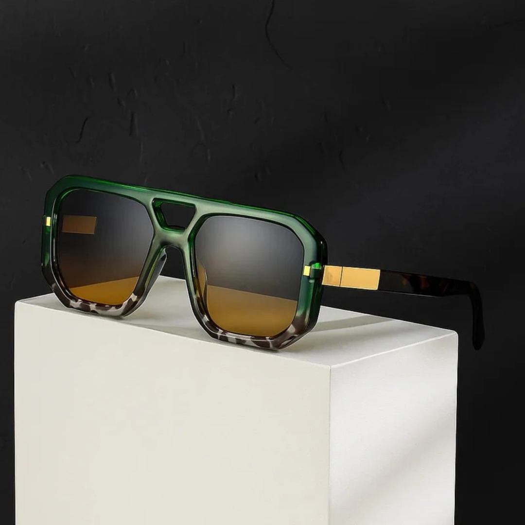 Hans | Herren Stilvolle Sonnenbrille Aviator Gold Klassisch
