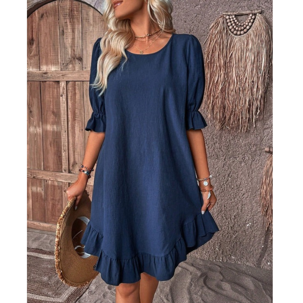 Harper | Damen Sommerkleid mit Puffärmeln