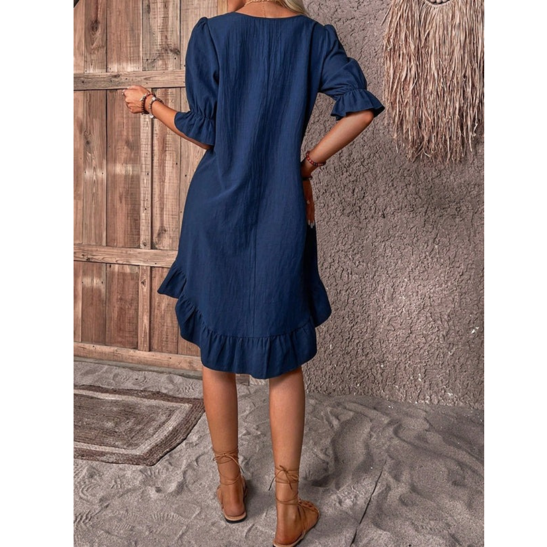 Harper | Damen Sommerkleid mit Puffärmeln