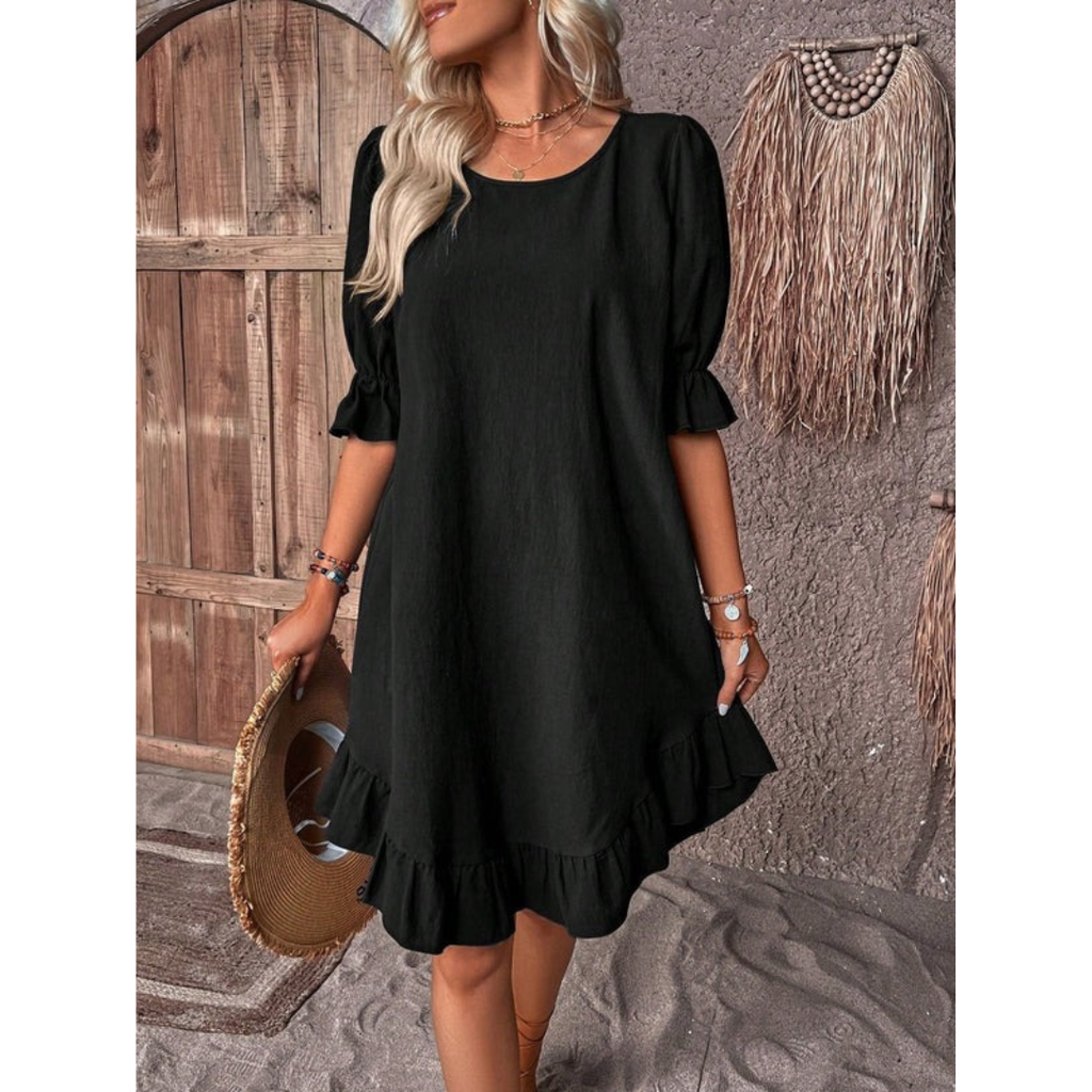 Harper | Damen Sommerkleid mit Puffärmeln