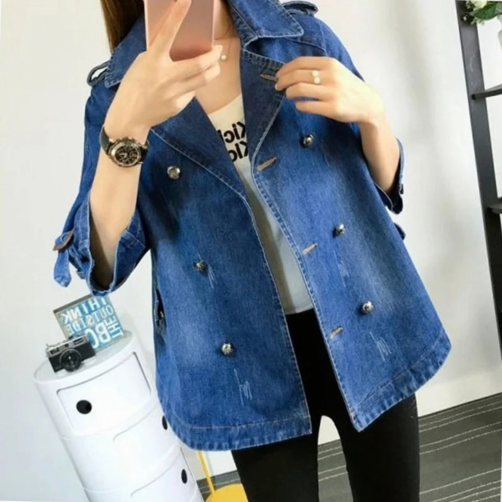 Hedda | Damen Denim Jacke im Vintage Stil