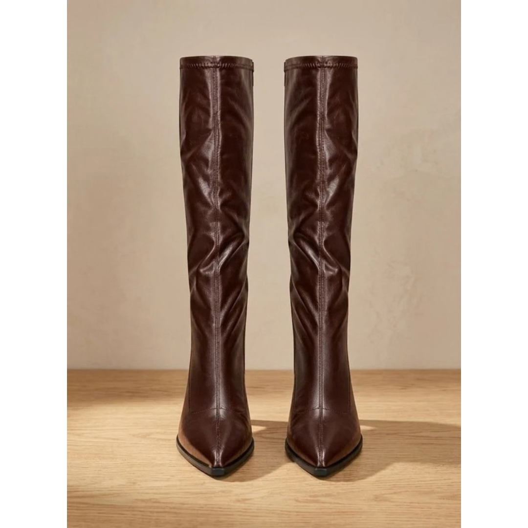 Hedda | Damen Hohe Orthopädische Stiefel mit Spitze und Absatz