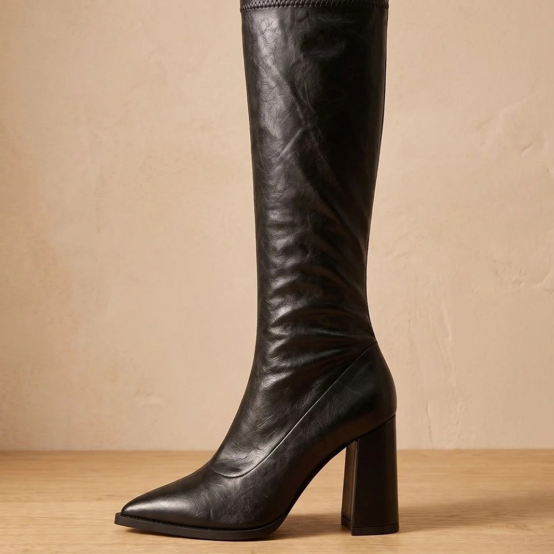 Hedda | Damen Hohe Orthopädische Stiefel mit Spitze und Absatz