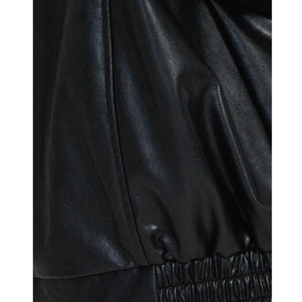 Heidi | Oversized Kunstlederjacke mit Reißverschluss