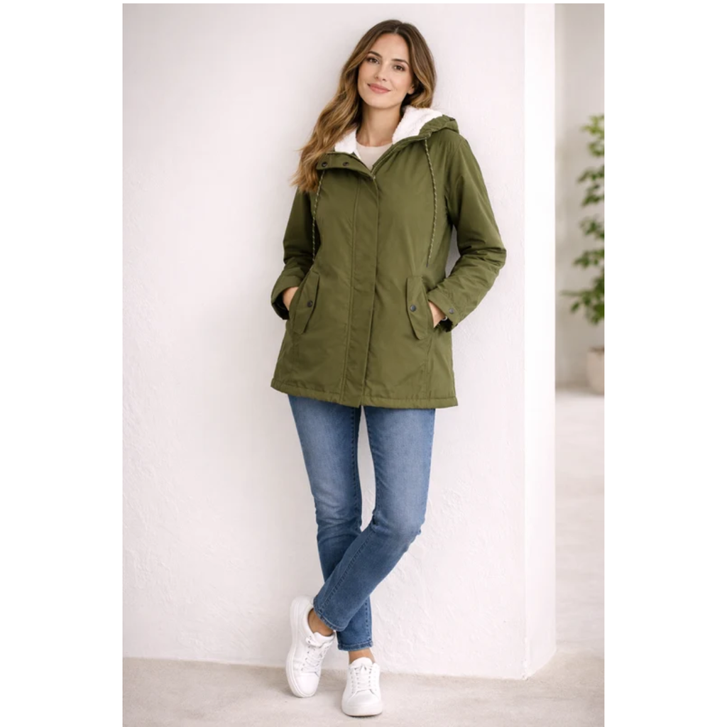 Helena | Damen Lange Wasserdichte Winterjacke mit Kapuze