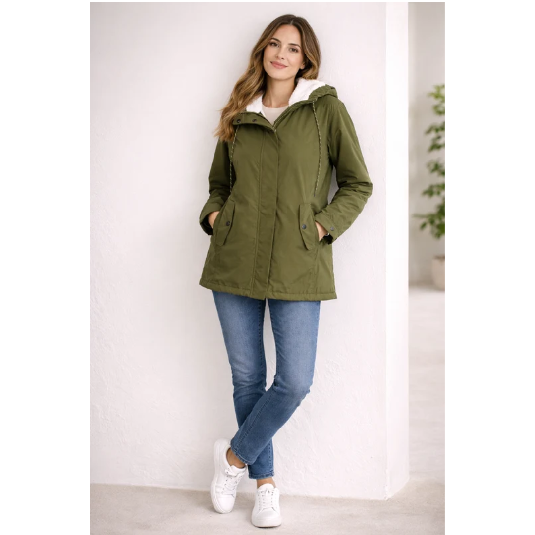 Helena | Damen Lange Wasserdichte Winterjacke mit Kapuze