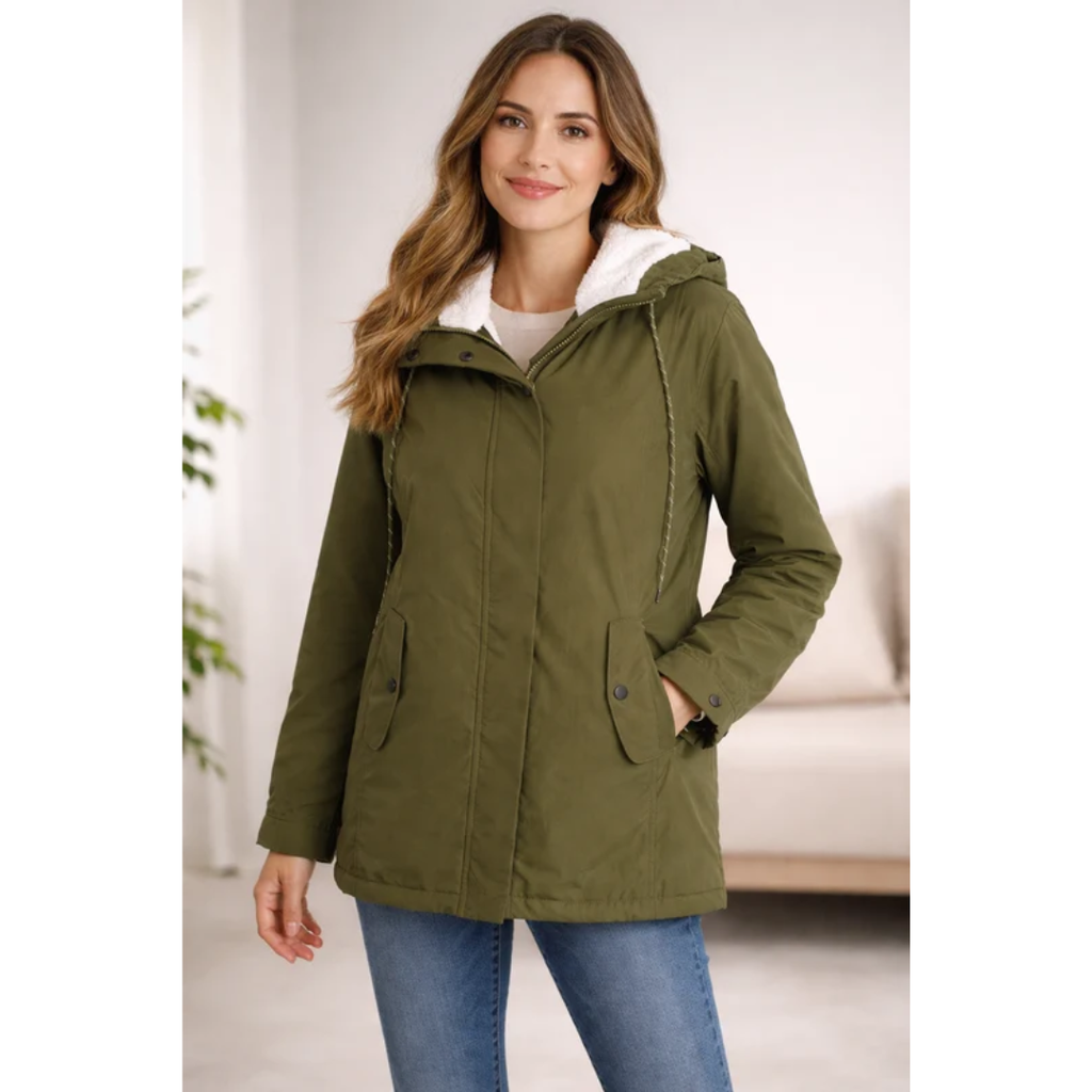Helena | Damen Lange Wasserdichte Winterjacke mit Kapuze