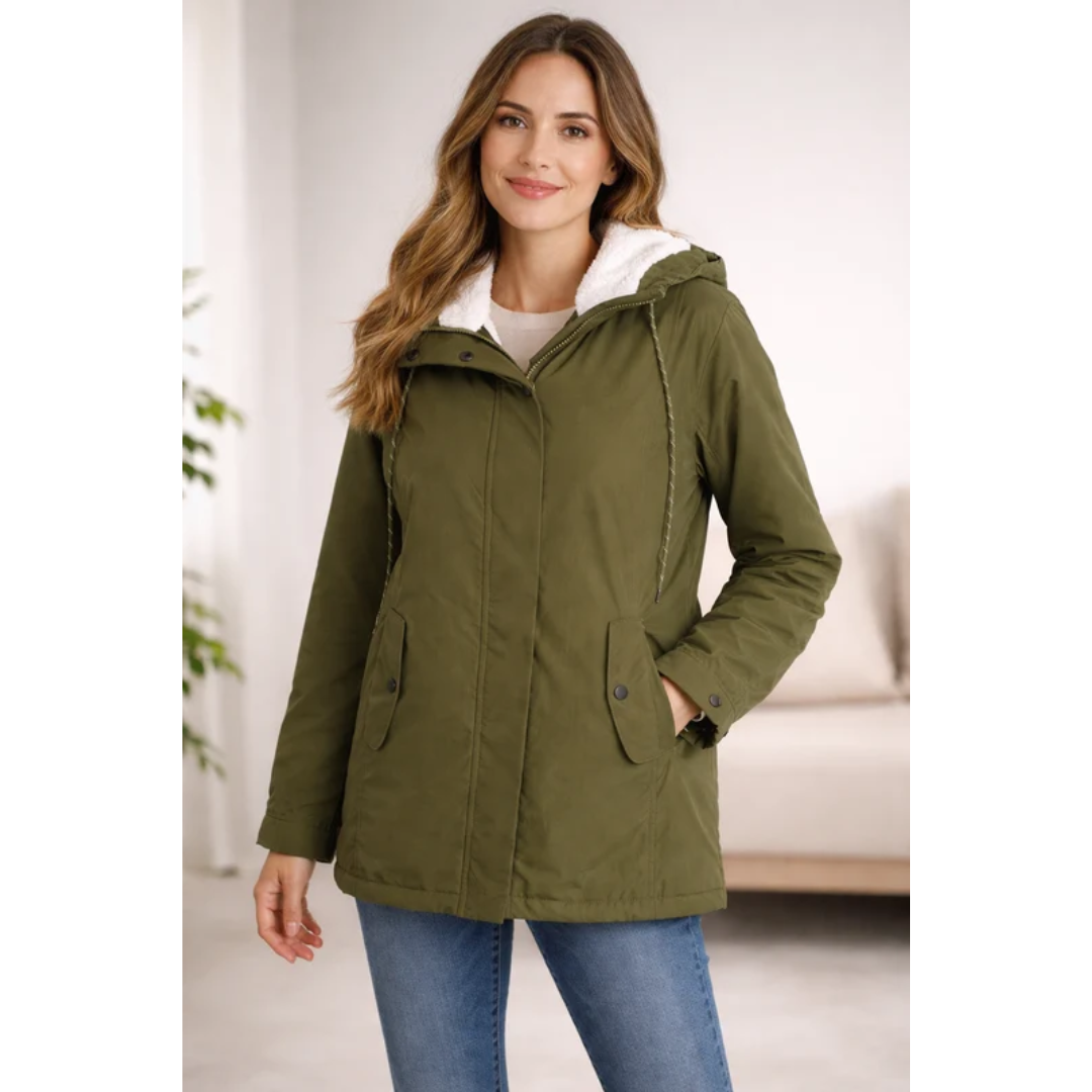 Helena | Damen Lange Wasserdichte Winterjacke mit Kapuze