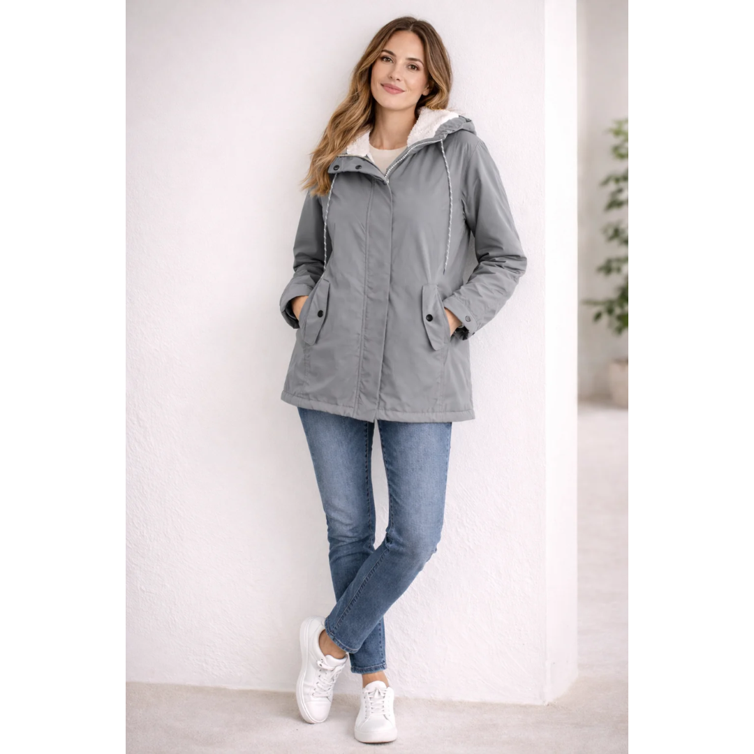 Helena | Damen Lange Wasserdichte Winterjacke mit Kapuze