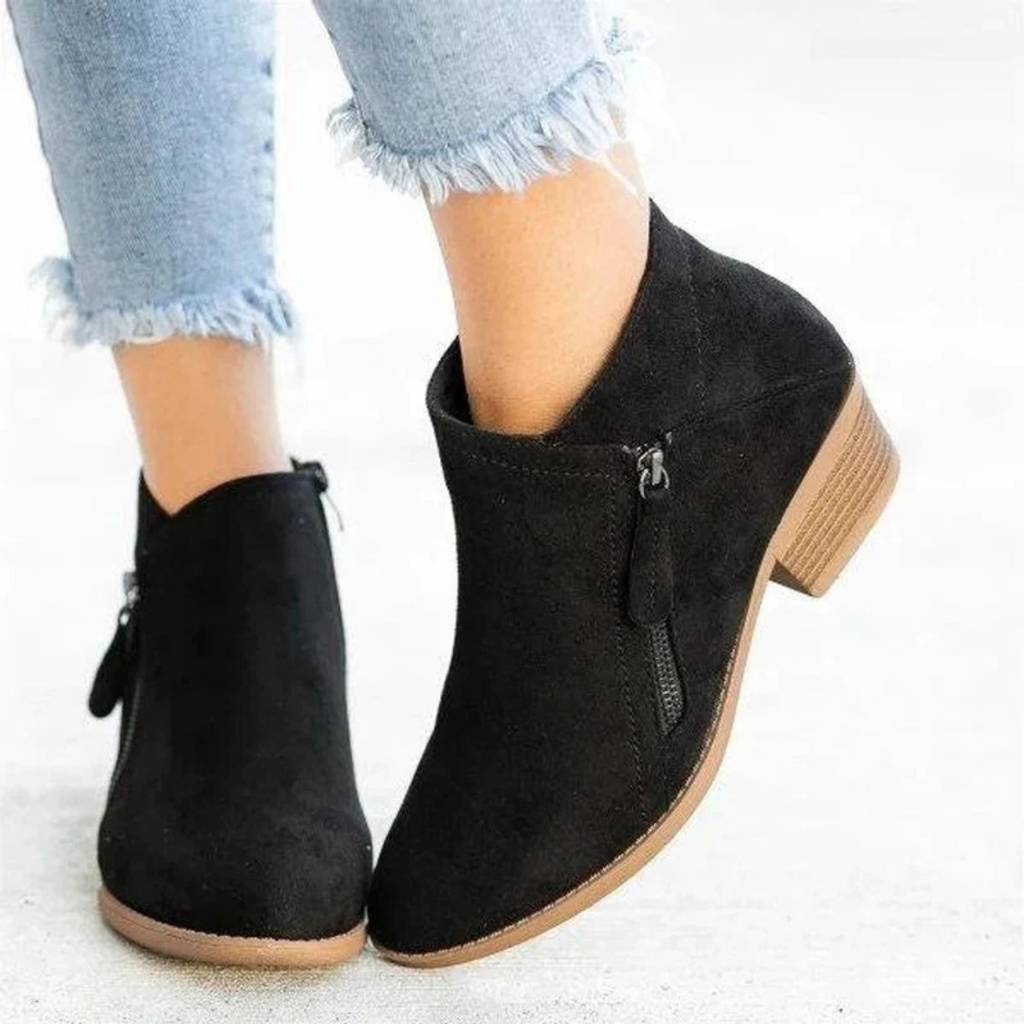 Helena | Damen Orthopädische Stiefeletten mit Reißverschluss und Absatz