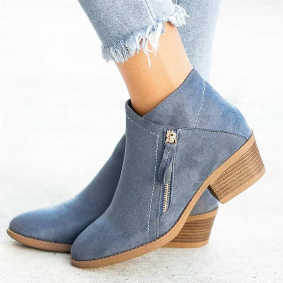 Helena | Damen Orthopädische Stiefeletten mit Reißverschluss und Absatz