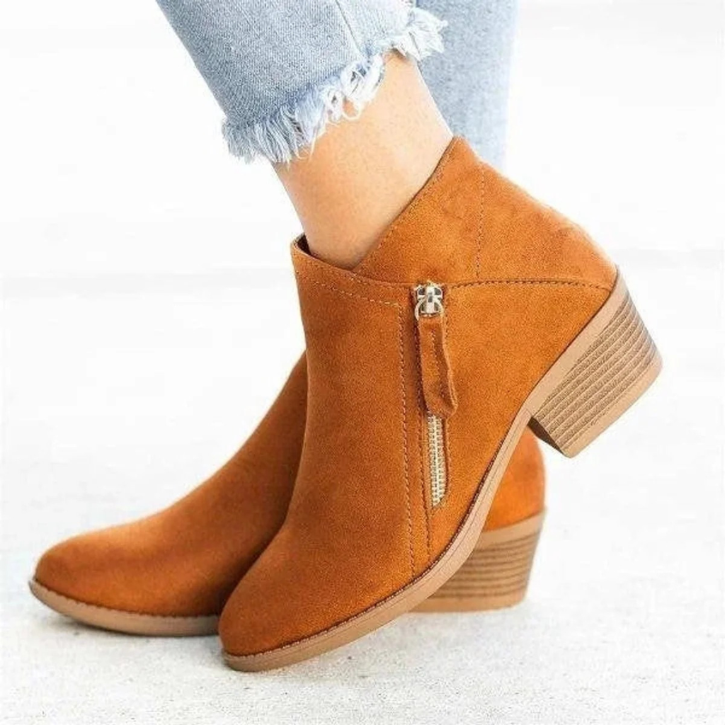 Helena | Damen Orthopädische Stiefeletten mit Reißverschluss und Absatz