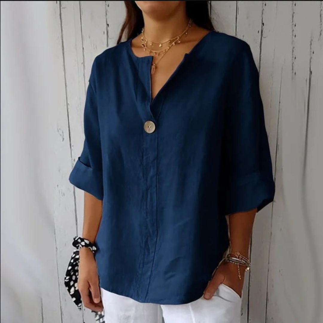 Helene | Damen Bluse Mit V Ausschnitt