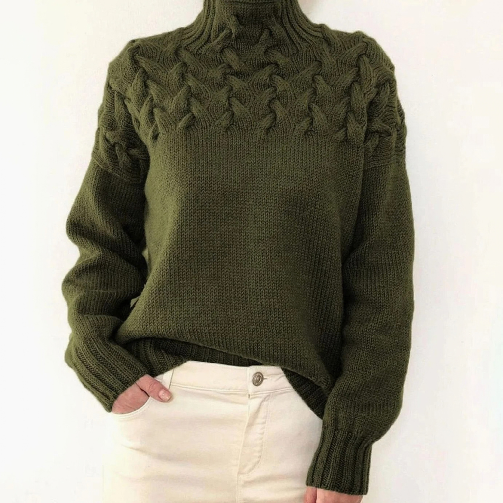 Henriette | Damen Rollkragenpullover mit Oversize Design und Langarm