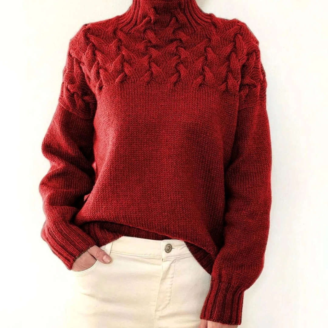 Henriette | Damen Rollkragenpullover mit Oversize Design und Langarm