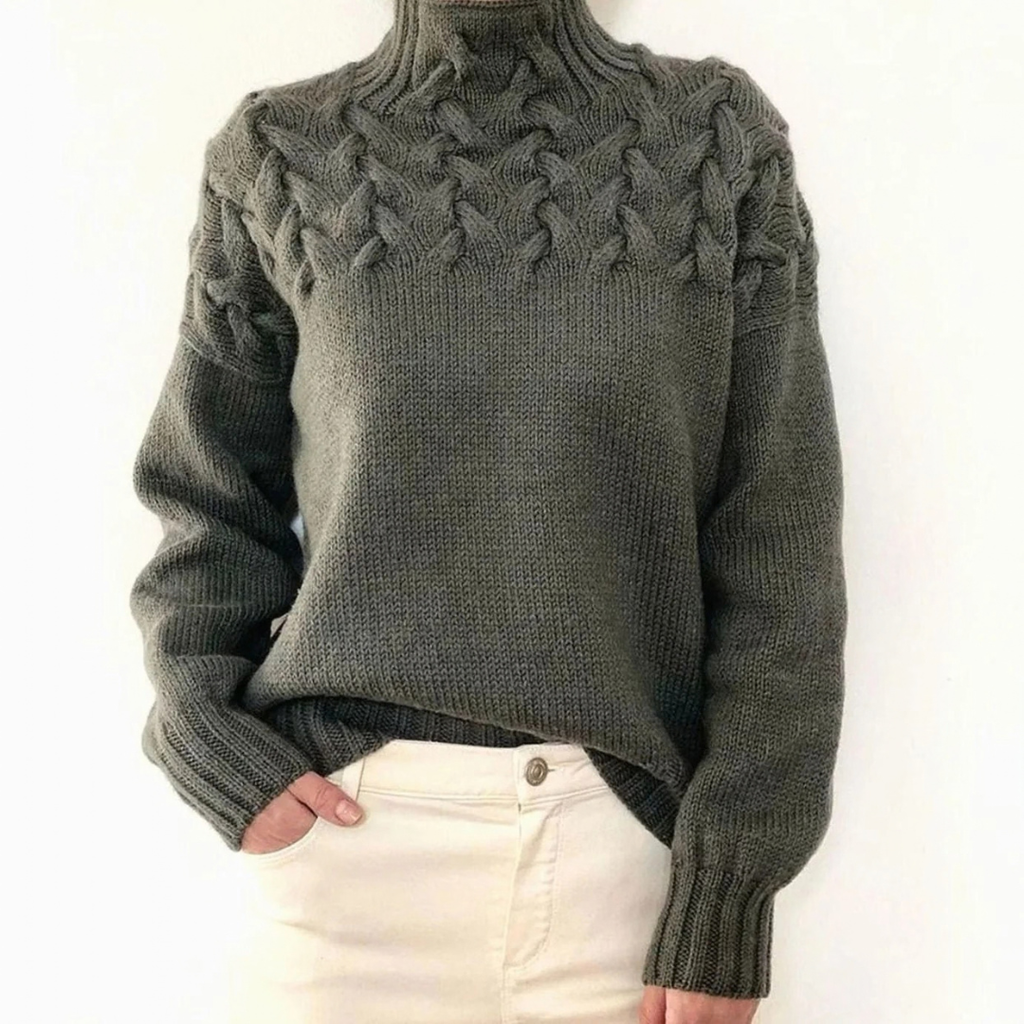Henriette | Damen Rollkragenpullover mit Oversize Design und Langarm