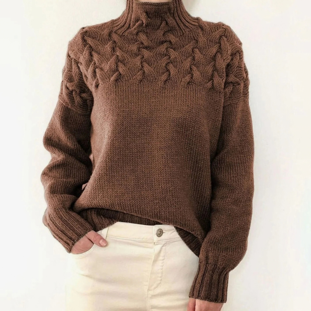 Henriette | Damen Rollkragenpullover mit Oversize Design und Langarm