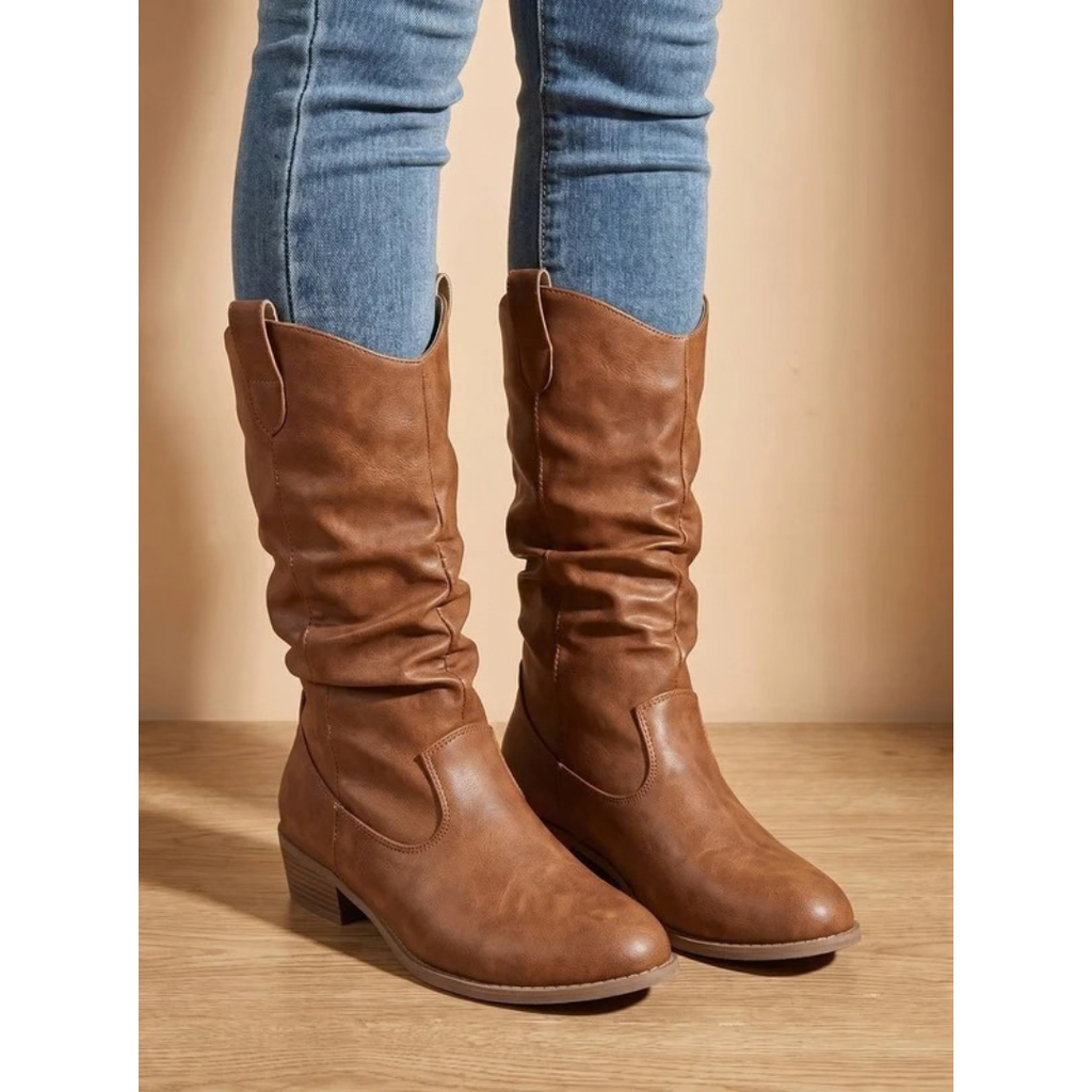 Hermine | Damen Westernstiefel mit extra weitem Schaft und Absatz