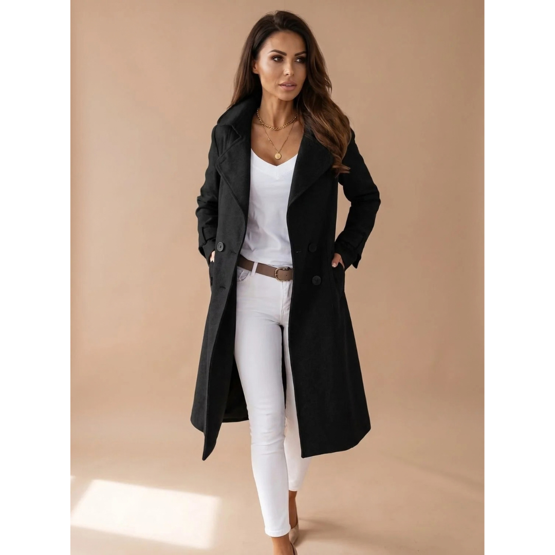 Hildegard | Damen Winterjacke mit Kragen und langem Design