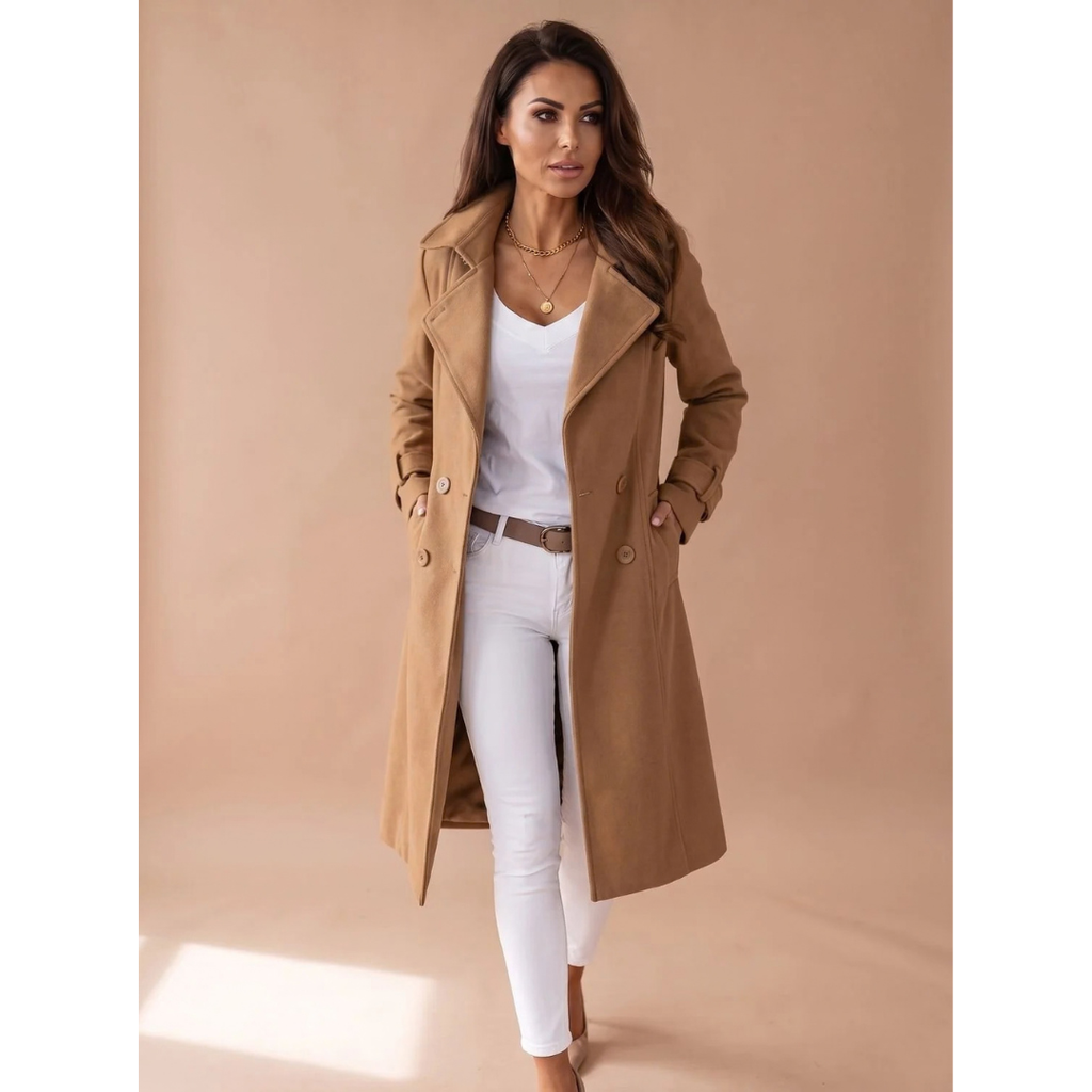 Hildegard | Damen Winterjacke mit Kragen und langem Design
