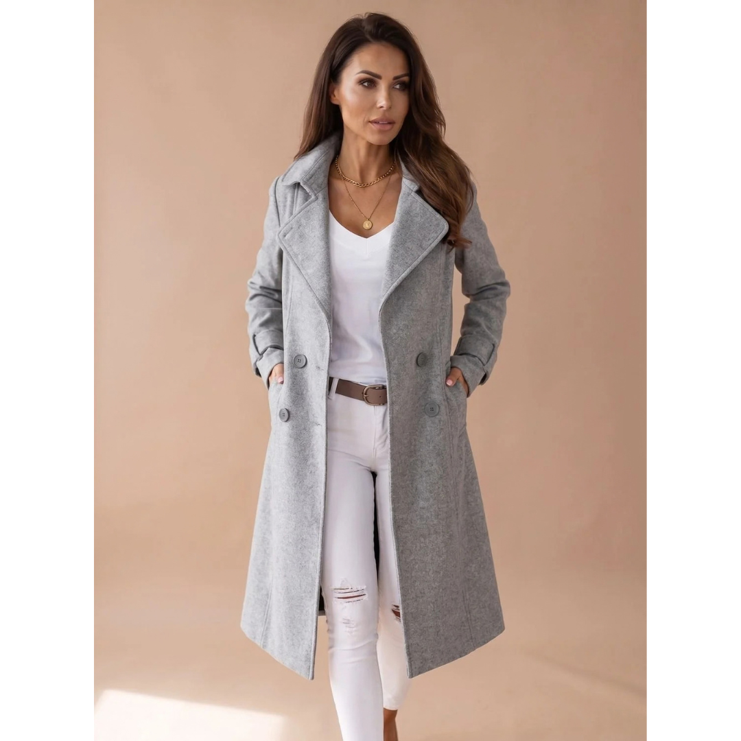 Hildegard | Damen Winterjacke mit Kragen und langem Design