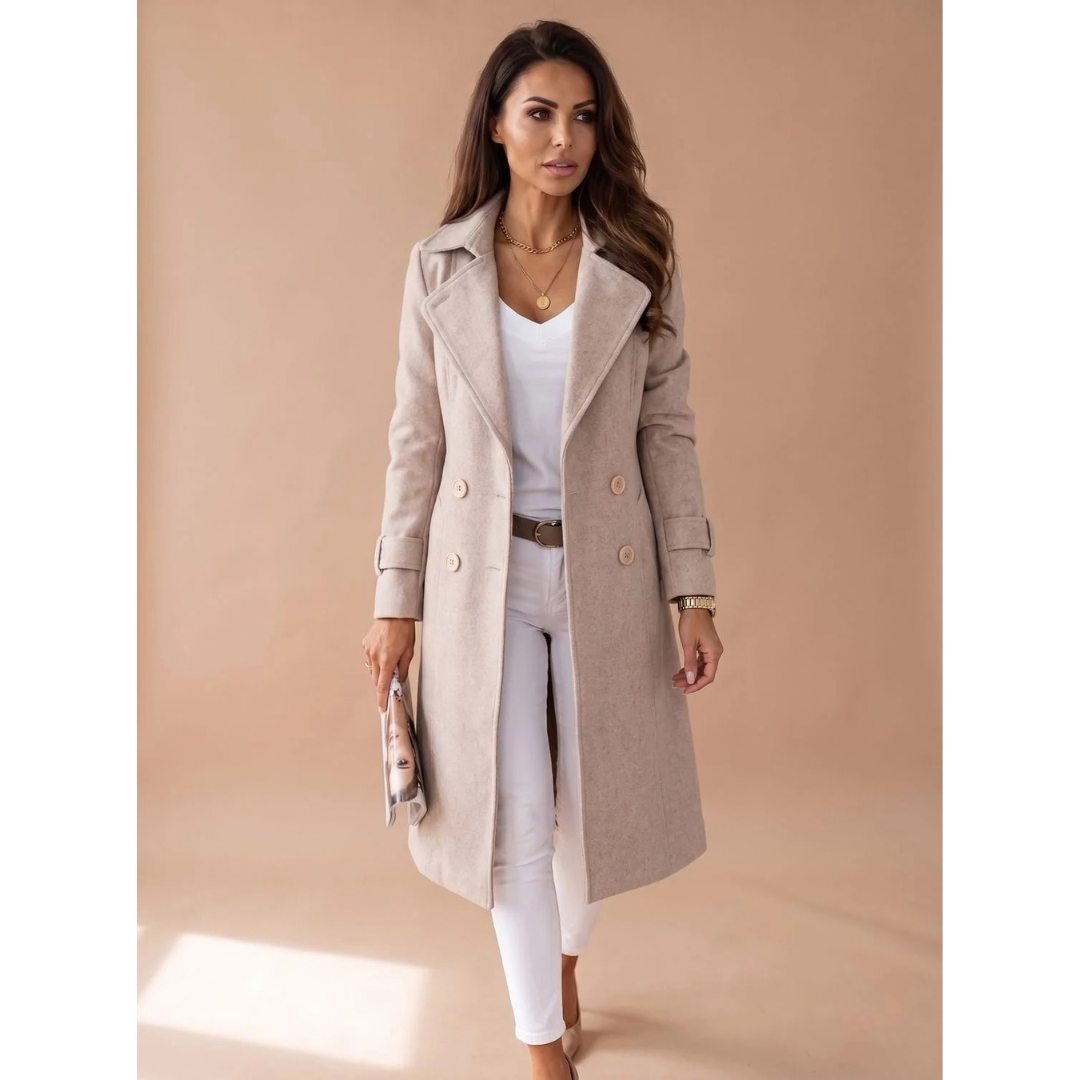Hildegard | Damen Winterjacke mit Kragen und langem Design