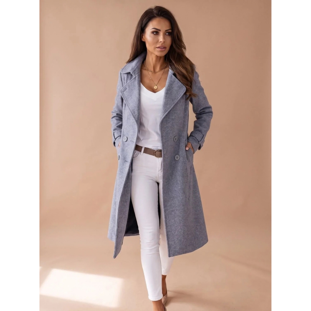 Hildegard | Damen Winterjacke mit Kragen und langem Design