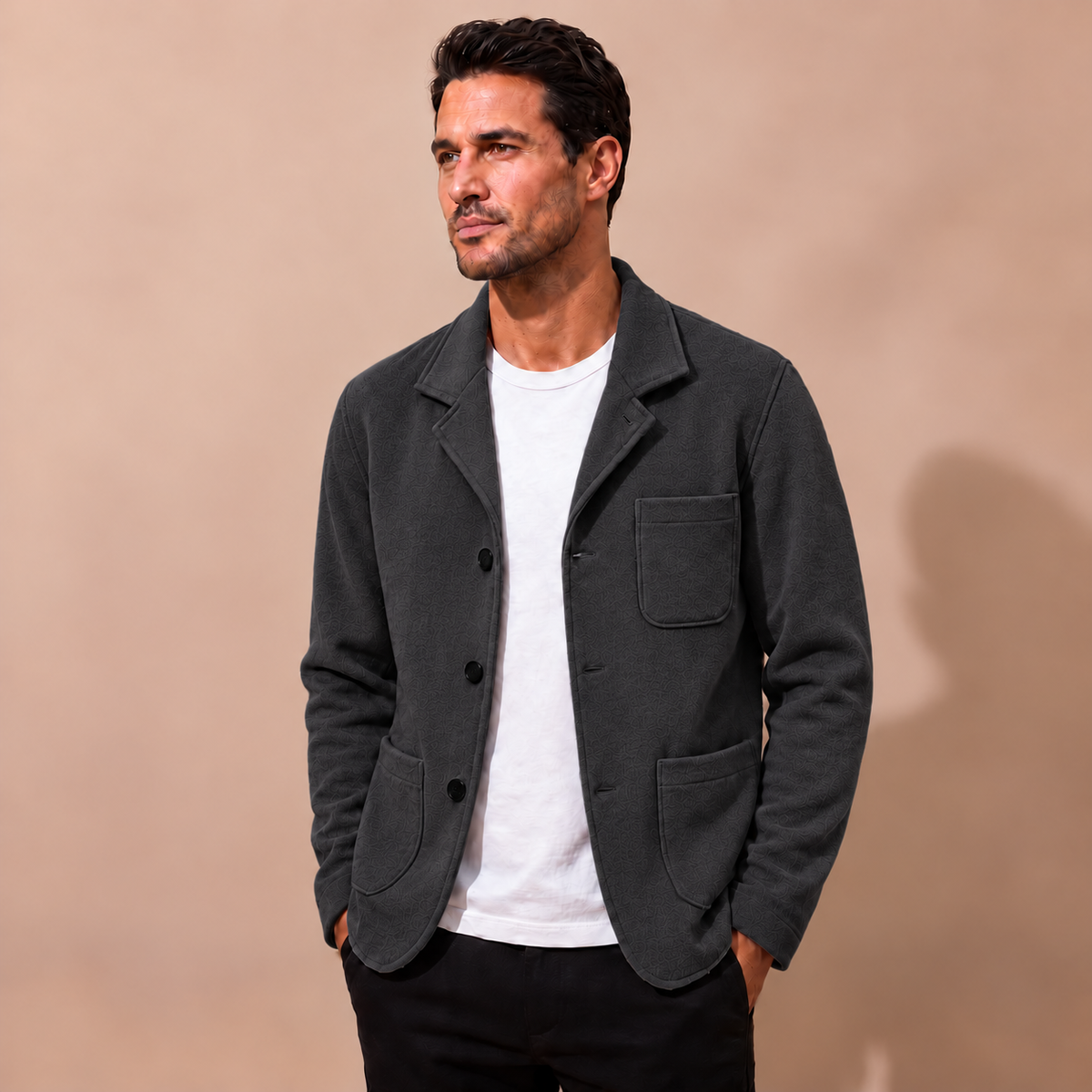 Hugo | Herren Strickjacke mit Knöpfen und Kragen