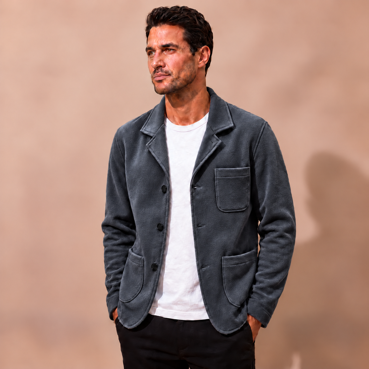 Hugo | Herren Strickjacke mit Knöpfen und Kragen