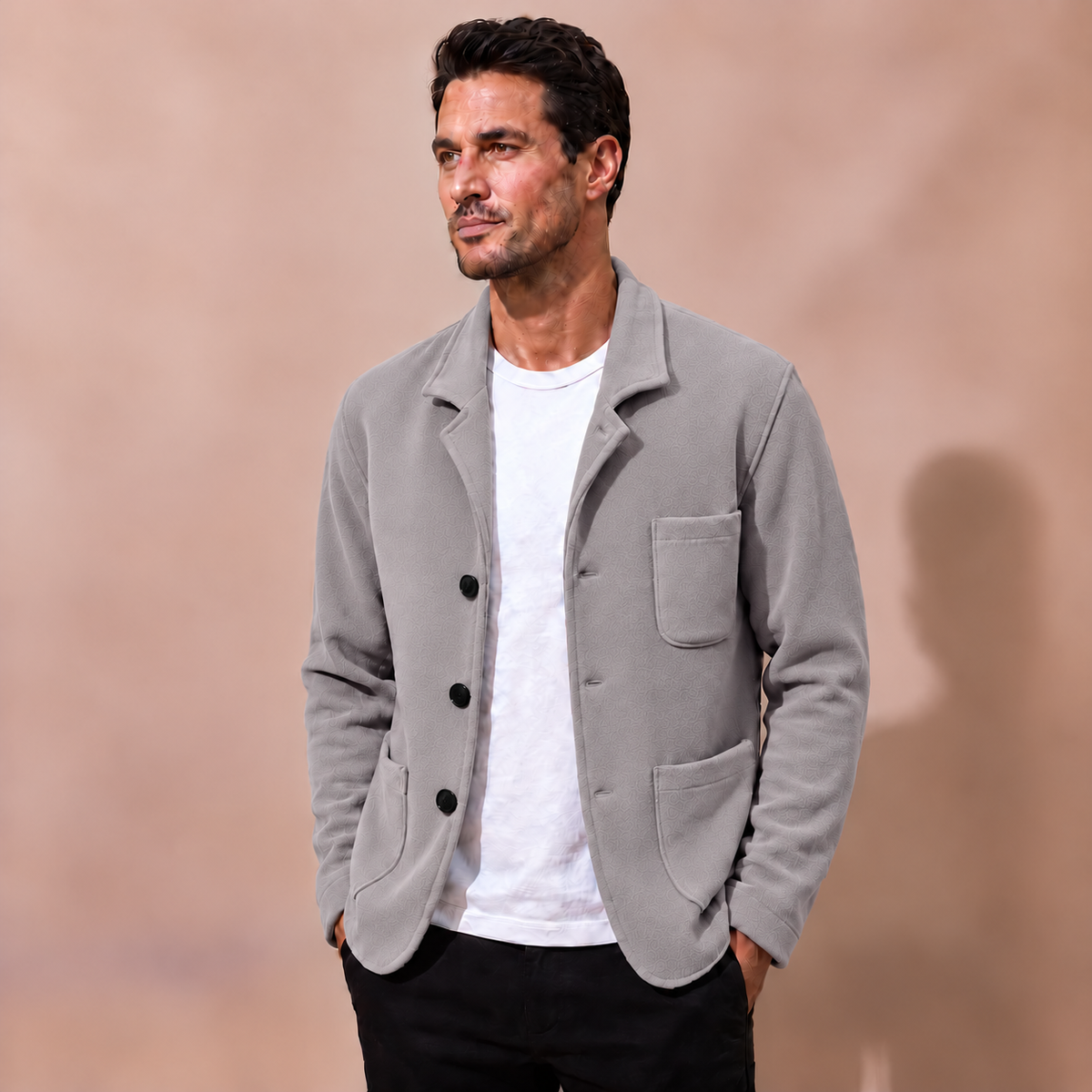 Hugo | Herren Strickjacke mit Knöpfen und Kragen