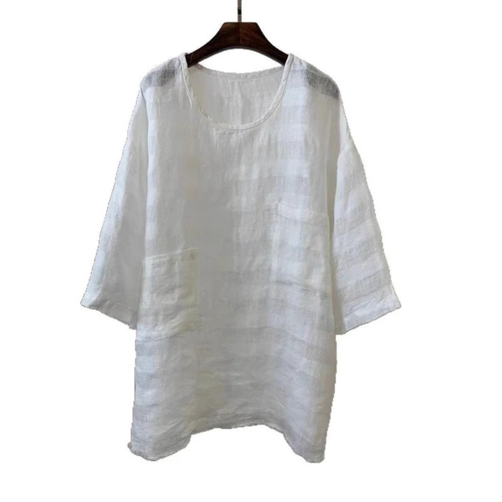 Ida | Damen Weiße Relaxed-Fit Tunika